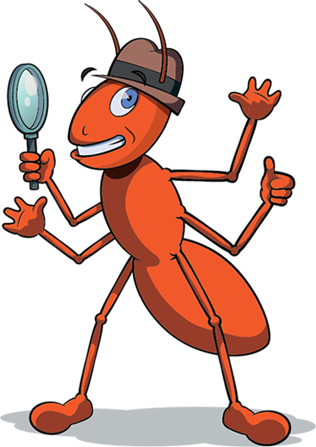 Agent Ant - character to help you through chalet management software